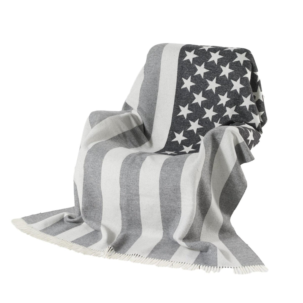 The Flag Collection - Merino Lambswool Throw Blankets - Bronte Moon